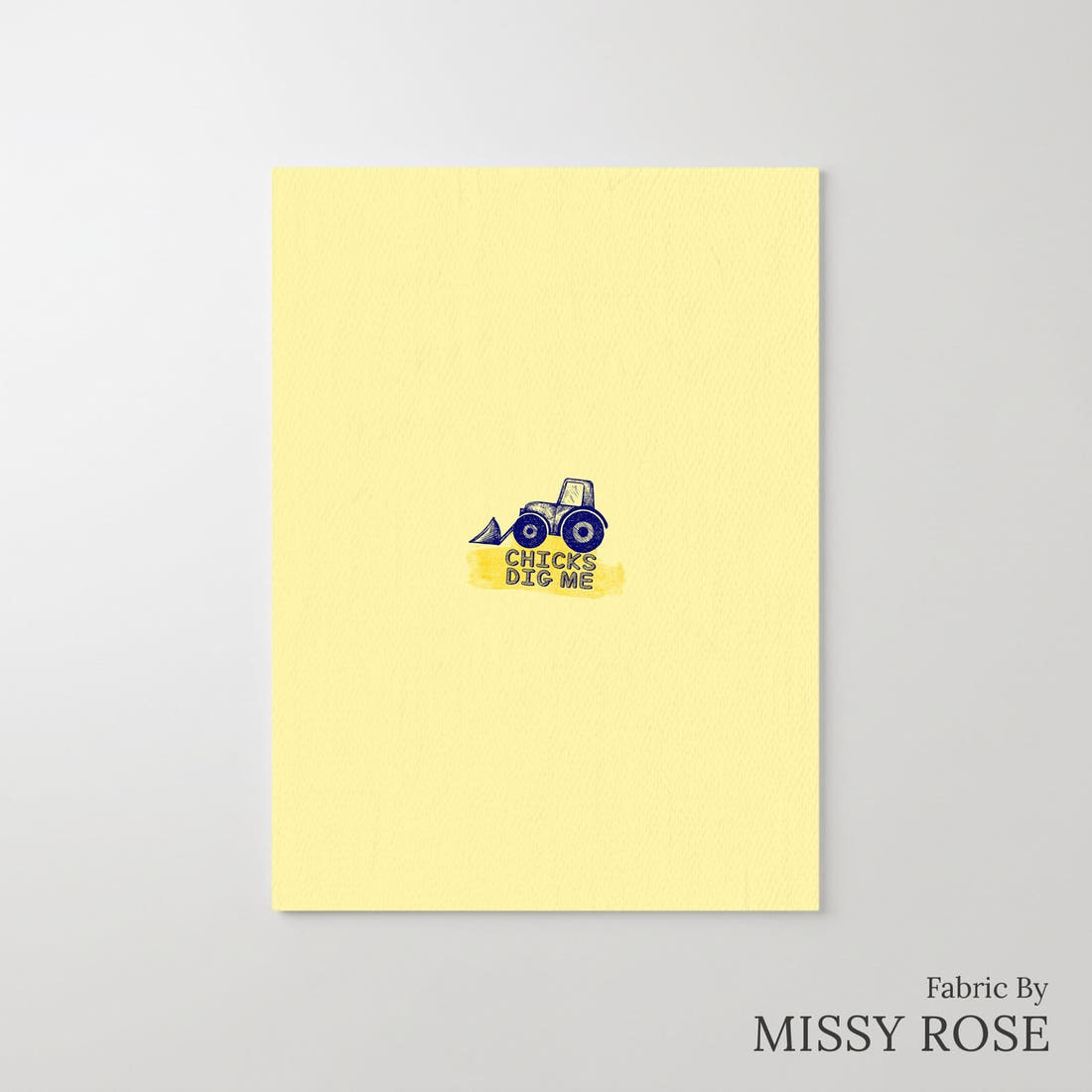 Design 408 Tractor Panel – printed fabric panel with centred picture, custom printed to order | Fabric by Missy Rose