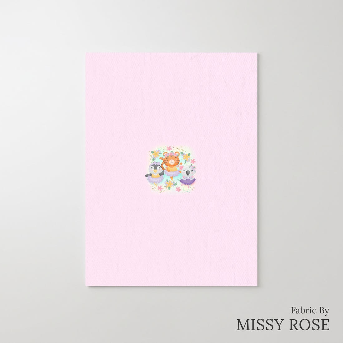 Design 41 Ballerina Animals Panel – printed fabric panel with centred picture, custom printed to order | Fabric by Missy Rose