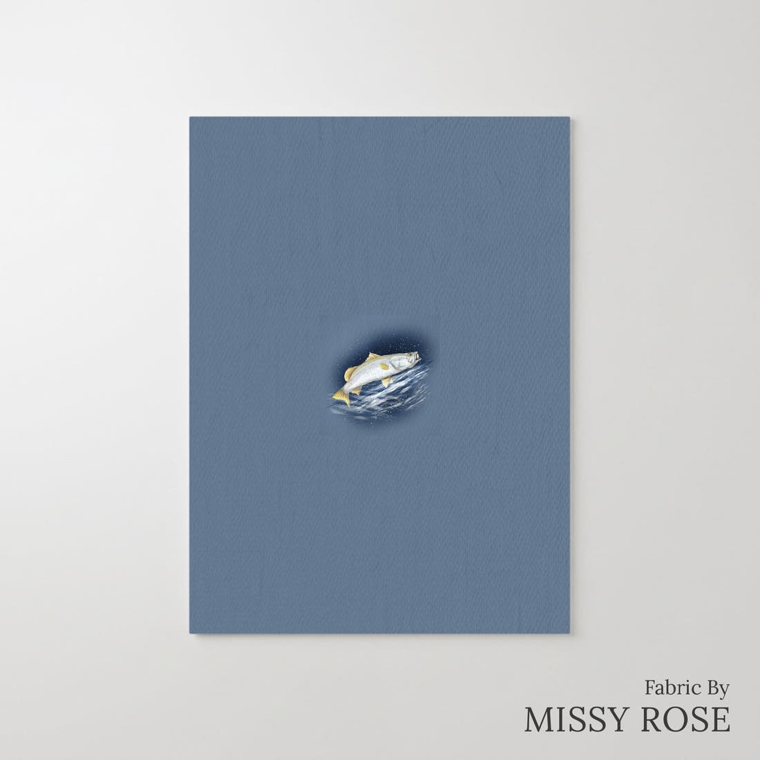 Design 410 Barramundi Panel – printed fabric panel with centred picture, custom printed to order | Fabric by Missy Rose