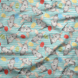 Design 411 - Blue Bilby Fabric