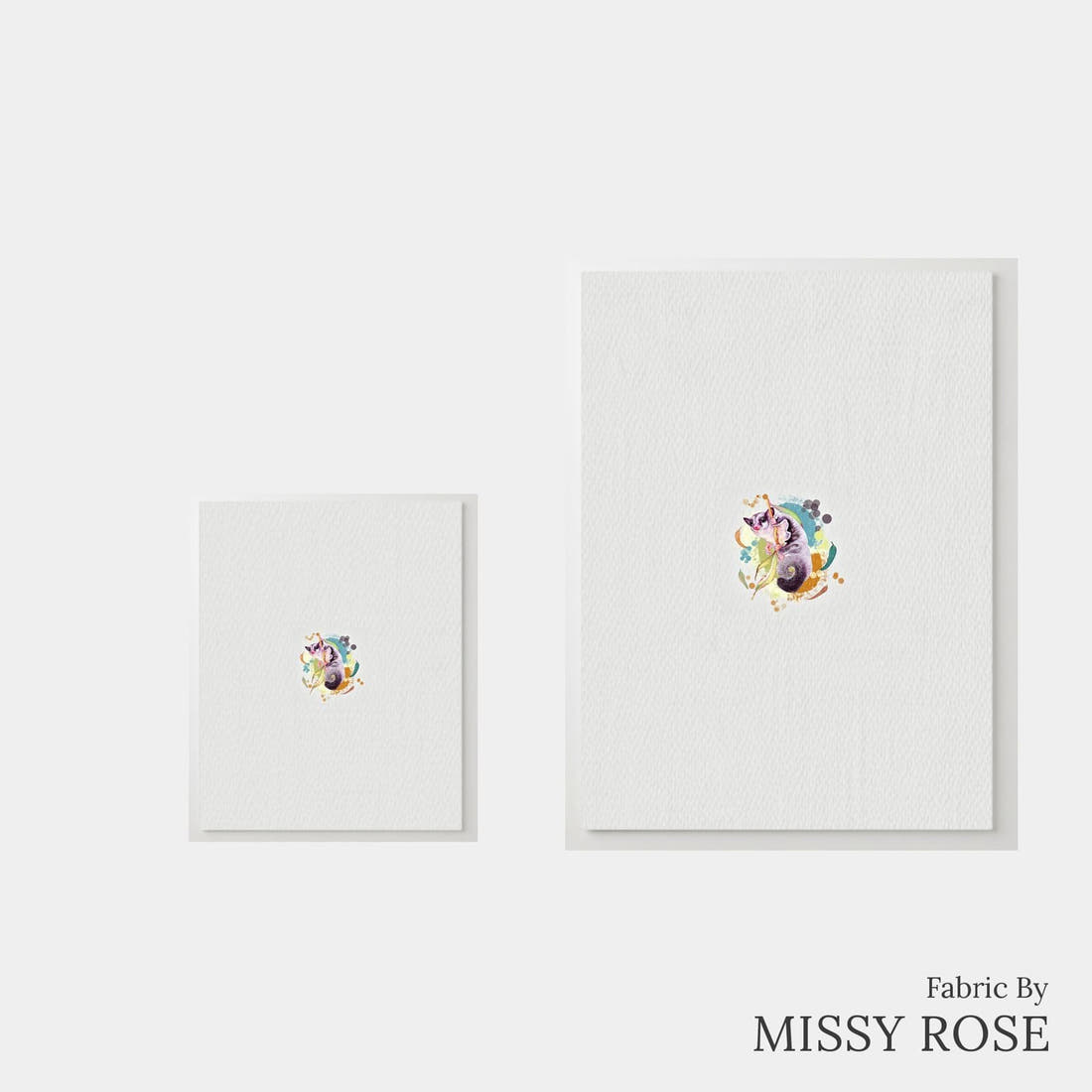 Design 412 Sugar Glider Panel – universal and adult panel sizes side by side | Fabric by Missy Rose