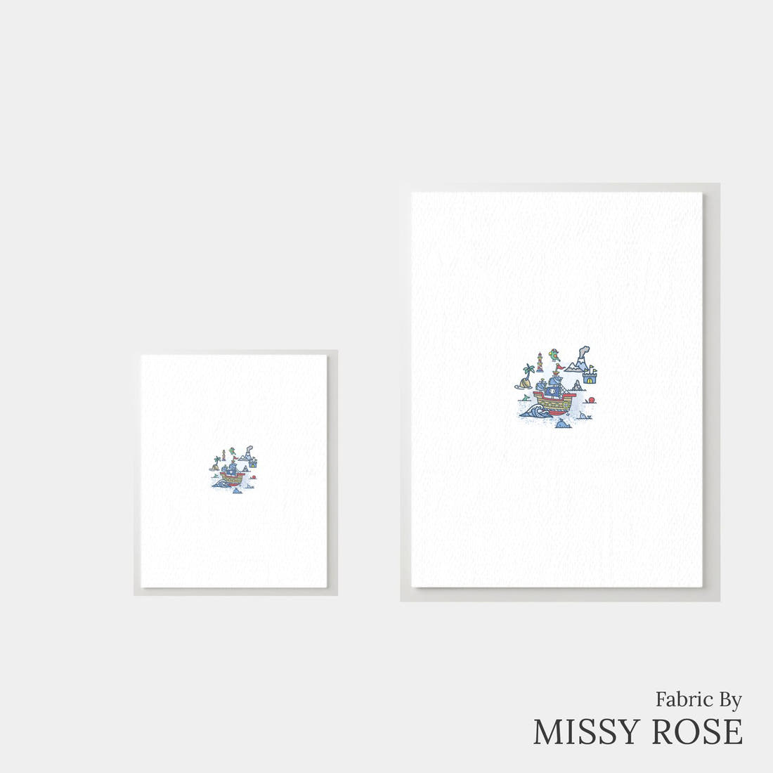 Design 419 Pirate Panel – universal and adult panel sizes side by side | Fabric by Missy Rose