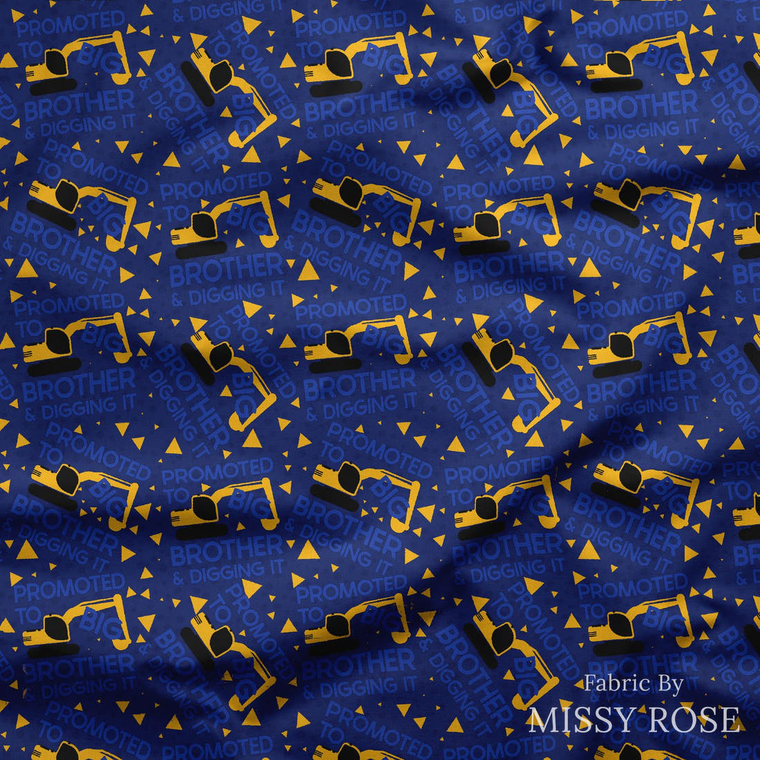 Design 43 Big Brother Fabric draped fabric mockup – custom printed fabric by the metre | Fabric by Missy Rose