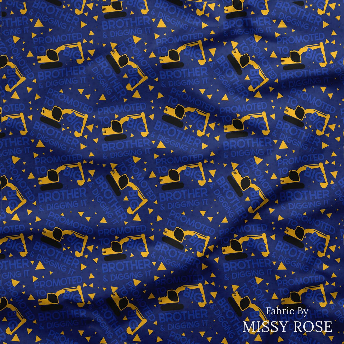 Design 43 Big Brother Fabric draped fabric mockup – custom printed fabric by the metre | Fabric by Missy Rose