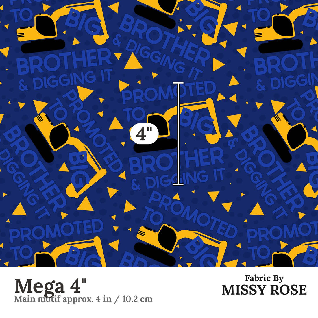 Design 43 Big Brother Fabric Mega 4" - print scale | Fabric by Missy Rose