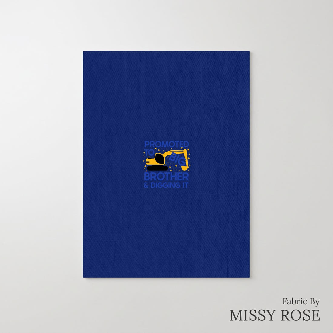 Design 43 Big Brother Panel – printed fabric panel with centred picture, custom printed to order | Fabric by Missy Rose