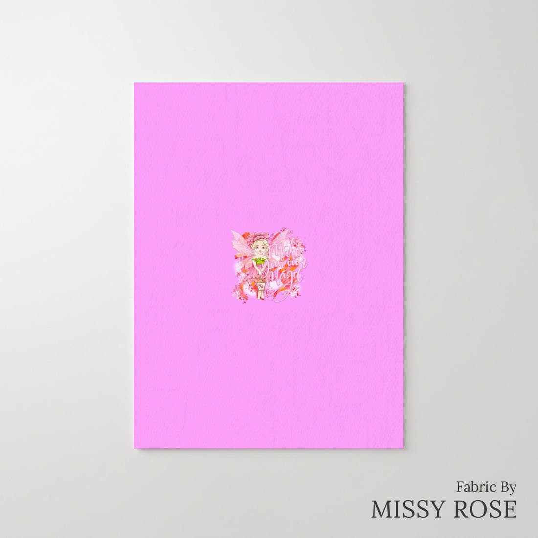 Design 434 Whimsical Fairy Panel – printed fabric panel with centred picture, custom printed to order | Fabric by Missy Rose