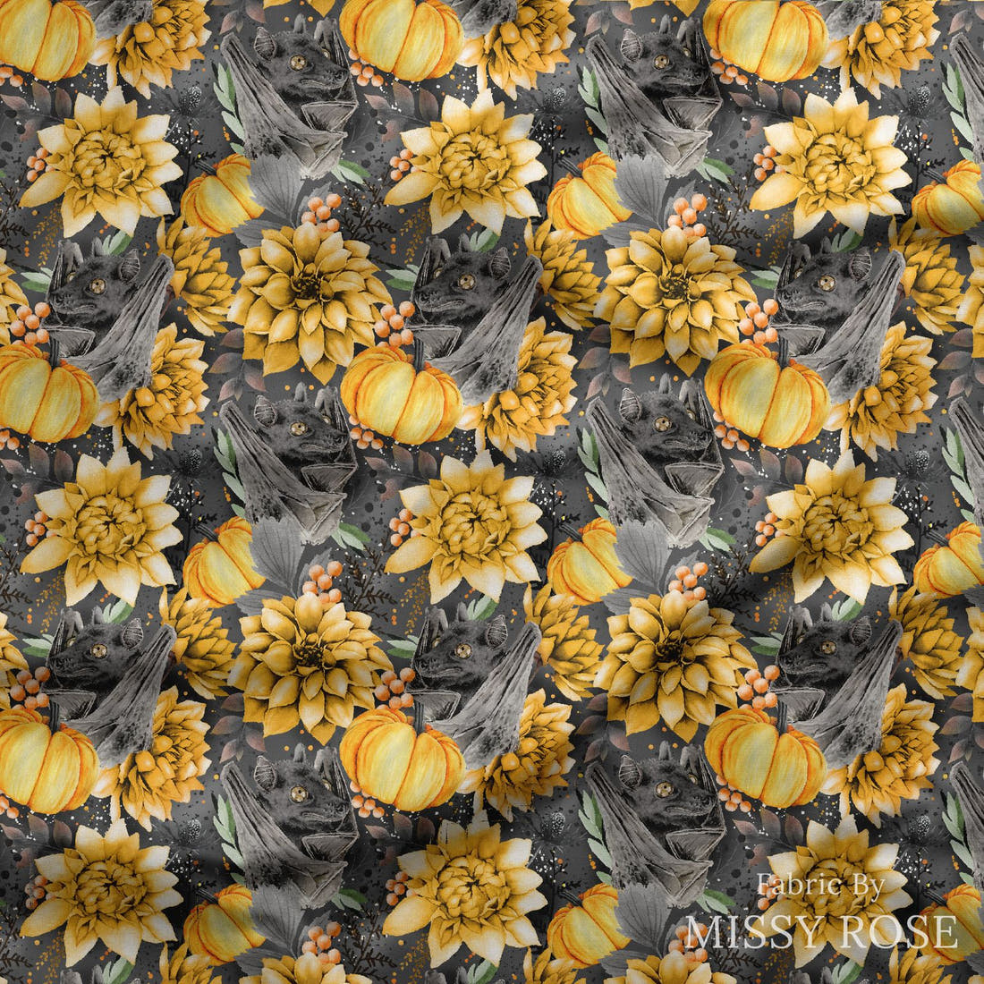 Design 436 Flying Fox Fabric draped fabric mockup – custom printed fabric by the metre | Fabric by Missy Rose