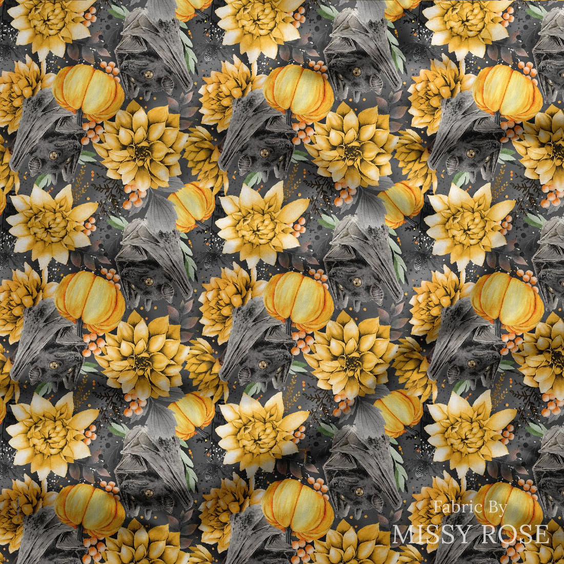Design 436 Flying Fox Fabric draped fabric mockup – custom printed fabric by the metre | Fabric by Missy Rose