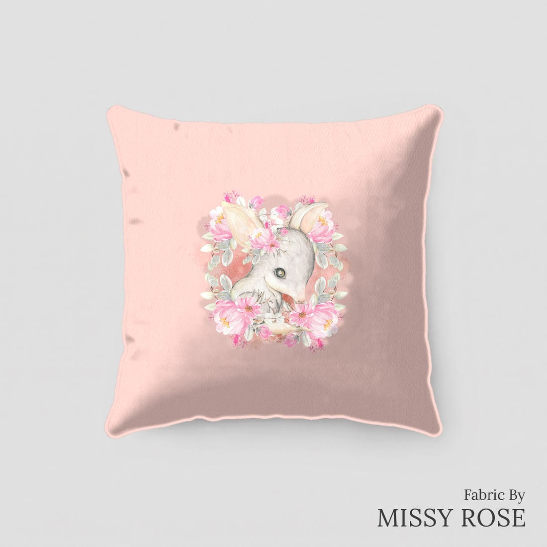 Design 44 Bilby Panel sewn into a cushion – see how the panel looks made up | Fabric by Missy Rose