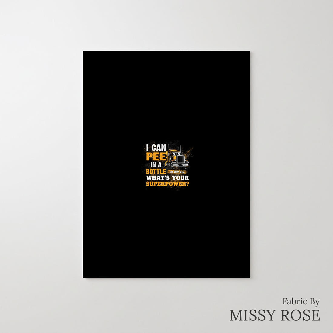 Design 440 Trucker Panel – printed fabric panel with centred picture, custom printed to order | Fabric by Missy Rose