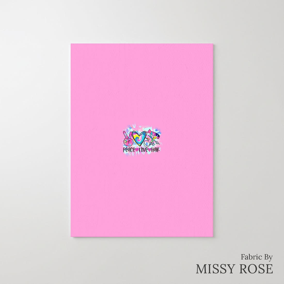 Design 443 Hair Dresser Panel – printed fabric panel with centred picture, custom printed to order | Fabric by Missy Rose