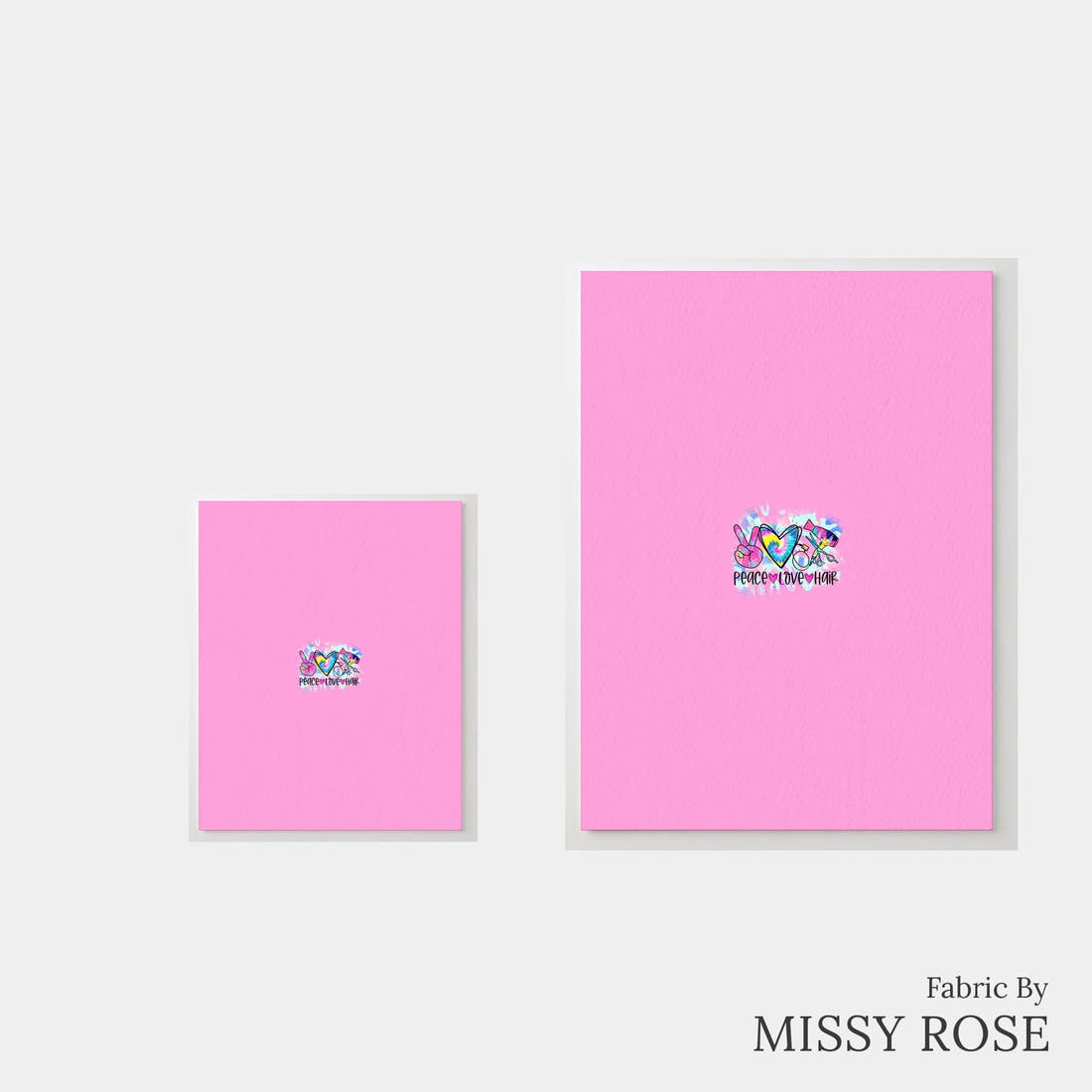 Design 443 Hair Dresser Panel – universal and adult panel sizes side by side | Fabric by Missy Rose