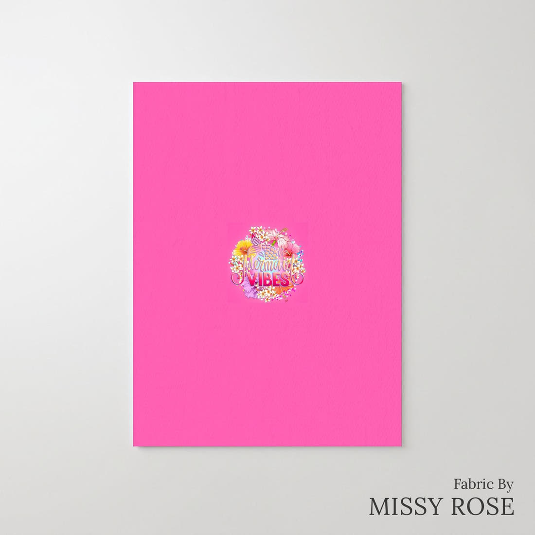 Design 445 Tropical Floral Panel – printed fabric panel with centred picture, custom printed to order | Fabric by Missy Rose