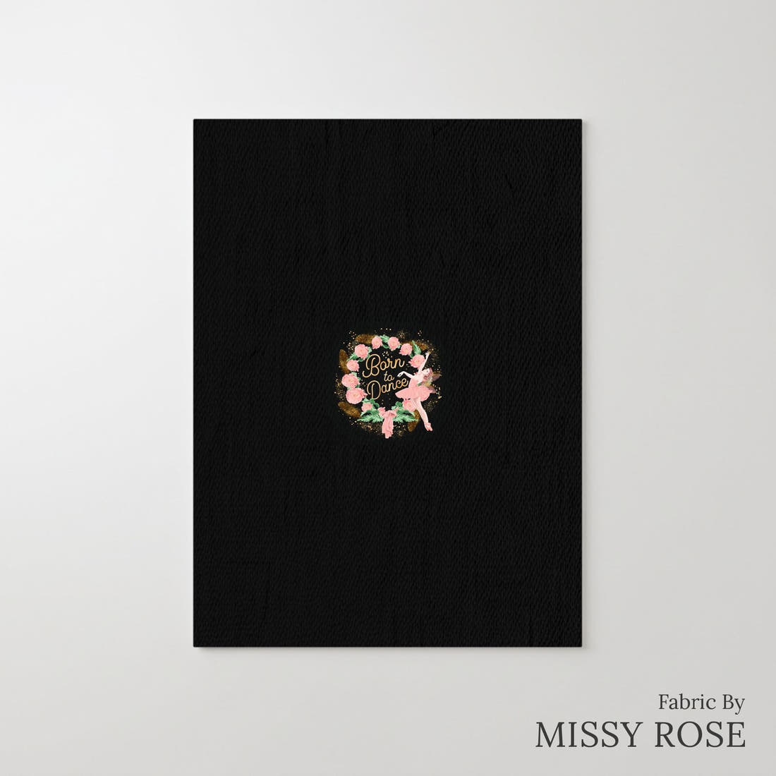 Design 45 Ballerina Panel – printed fabric panel with centred picture, custom printed to order | Fabric by Missy Rose