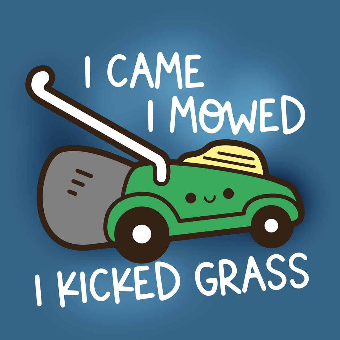 Design 455 Lawnmower Panel – full artwork close-up of the printed picture | Fabric by Missy Rose