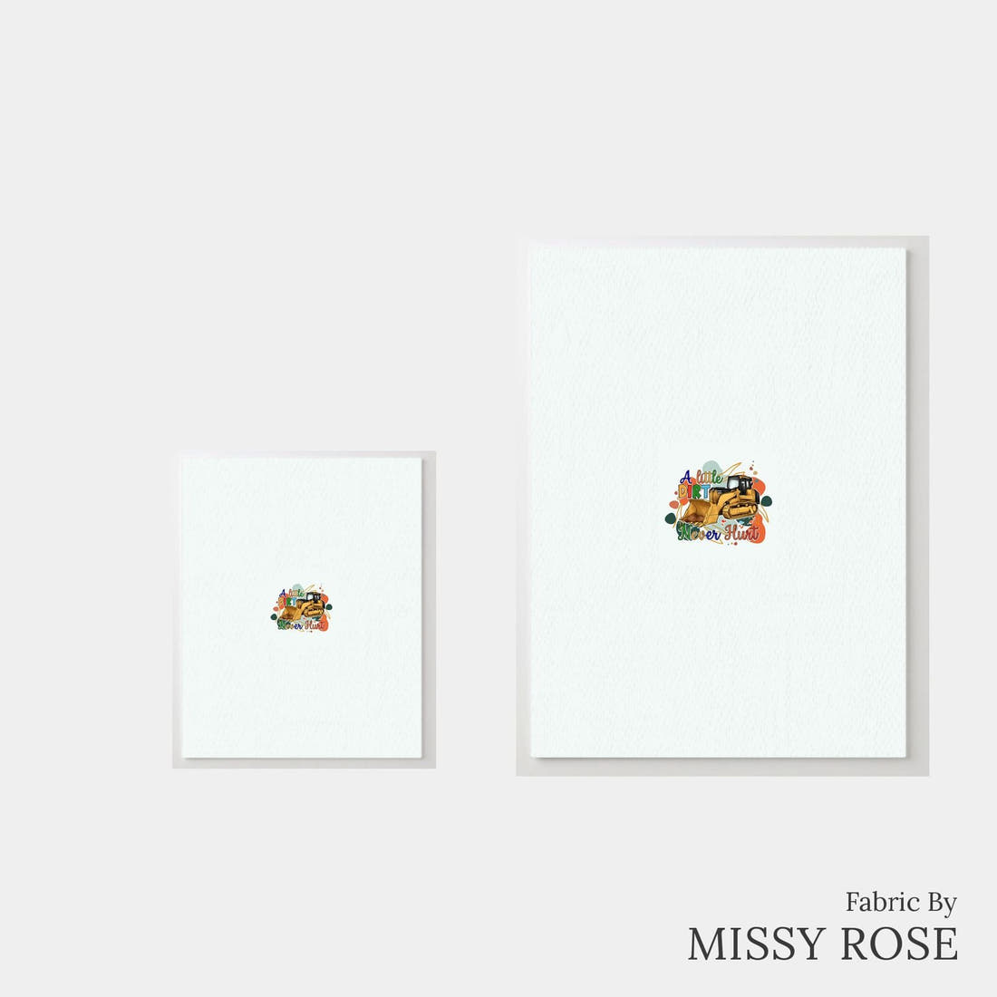 Design 458 Dirt Panel – universal and adult panel sizes side by side | Fabric by Missy Rose
