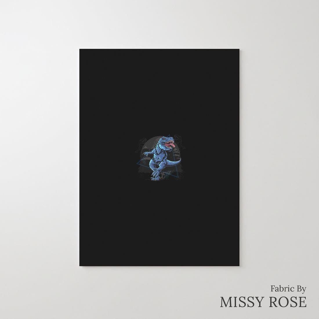 Design 459 Dinosaur Panel – printed fabric panel with centred picture, custom printed to order | Fabric by Missy Rose