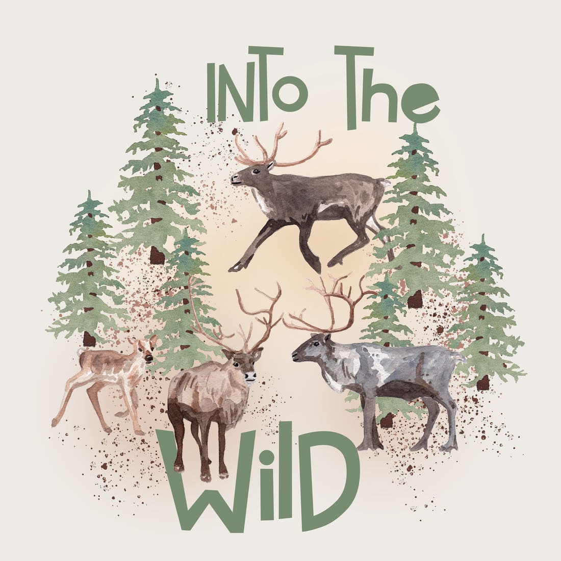 Design 46 Wilderness Panel – full artwork close-up of the printed picture | Fabric by Missy Rose
