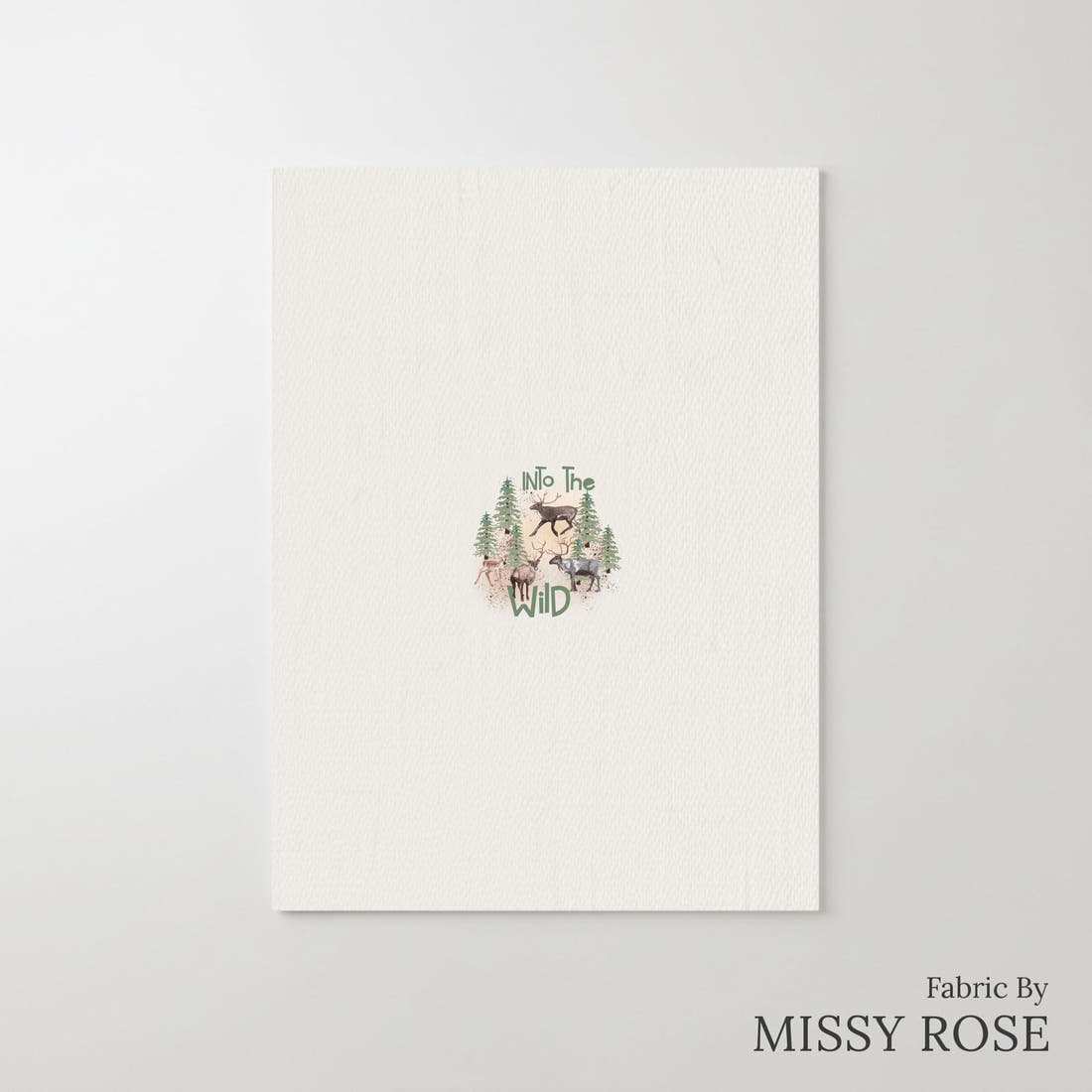 Design 46 Wilderness Panel – printed fabric panel with centred picture, custom printed to order | Fabric by Missy Rose