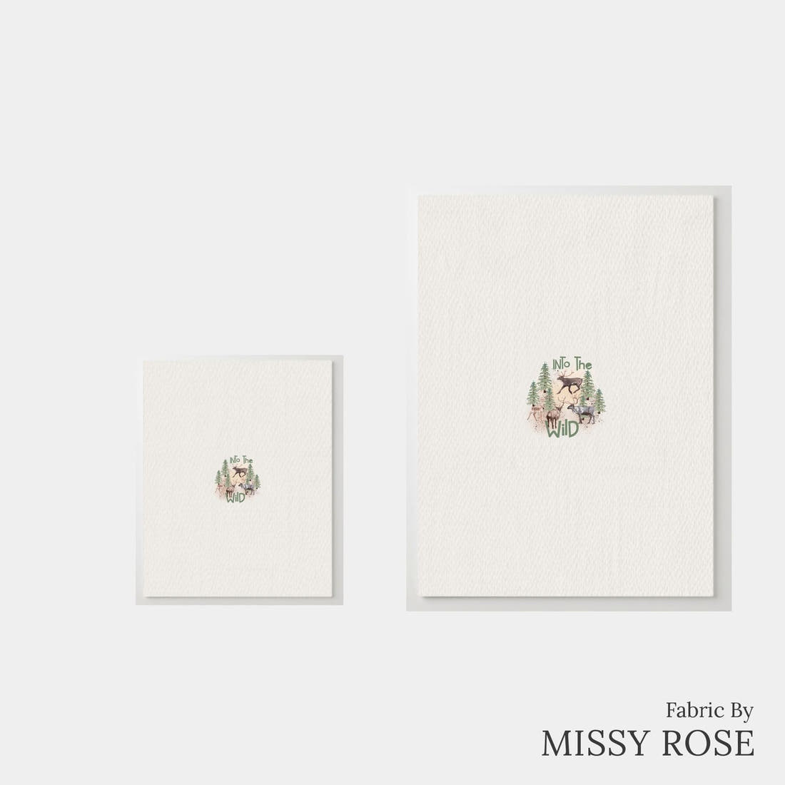 Design 46 Wilderness Panel – universal and adult panel sizes side by side | Fabric by Missy Rose