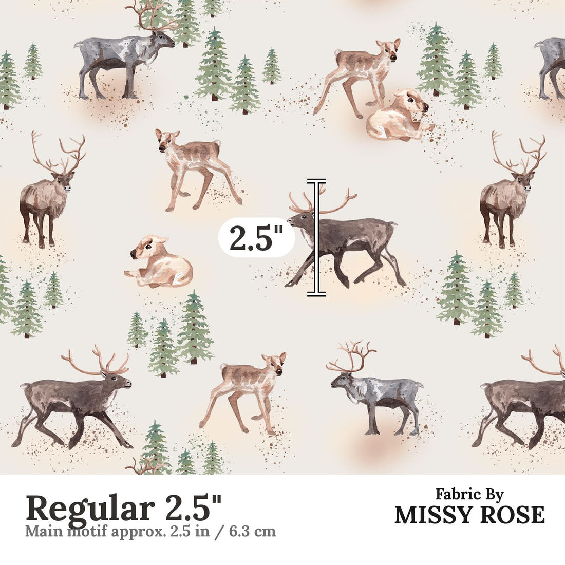 Design 46 Wilderness Fabric Regular 2.5" - print scale | Fabric by Missy Rose