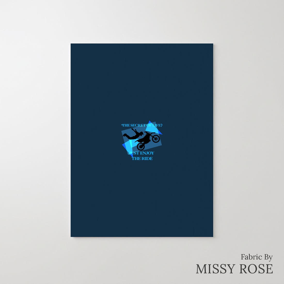 Design 461 Geometric Motorbike Panel – printed fabric panel with centred picture, custom printed to order | Fabric by Missy Rose