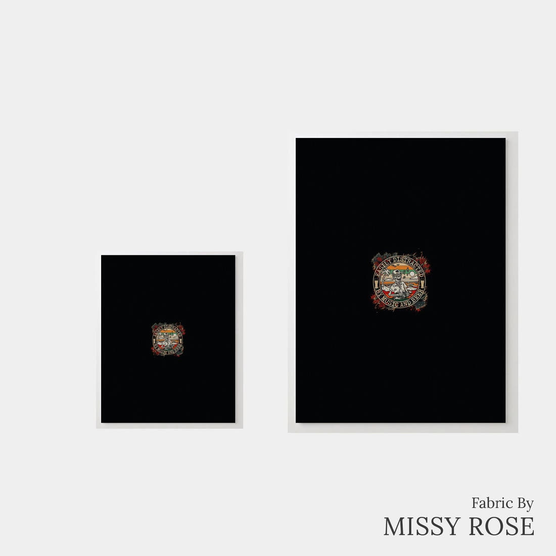 Design 462 Beer and Music Panel – universal and adult panel sizes side by side | Fabric by Missy Rose