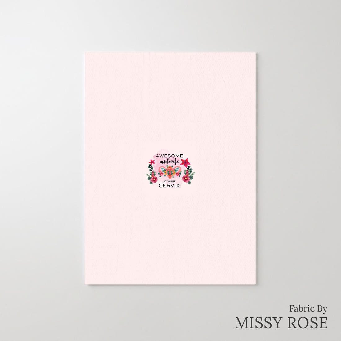 Design 464 Midwife Panel – printed fabric panel with centred picture, custom printed to order | Fabric by Missy Rose
