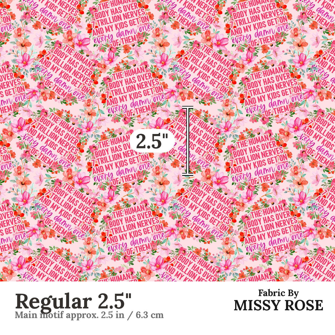Design 465 Funny Kids Fabric Regular 2.5" - print scale | Fabric by Missy Rose