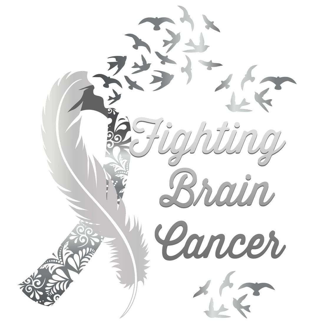 Design 47 Brain Cancer Panel – full artwork close-up of the printed picture | Fabric by Missy Rose