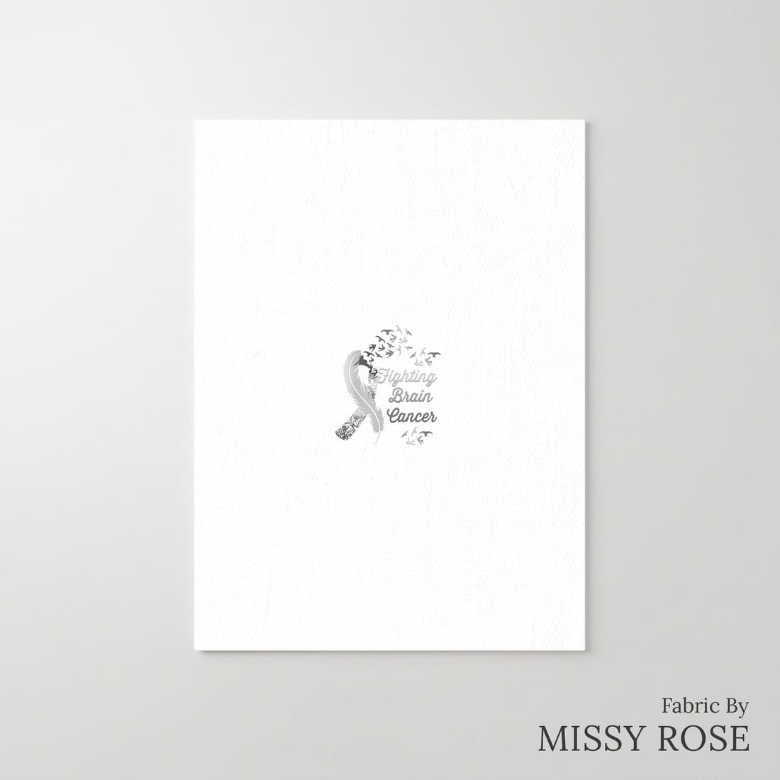 Design 47 Brain Cancer Panel – printed fabric panel with centred picture, custom printed to order | Fabric by Missy Rose
