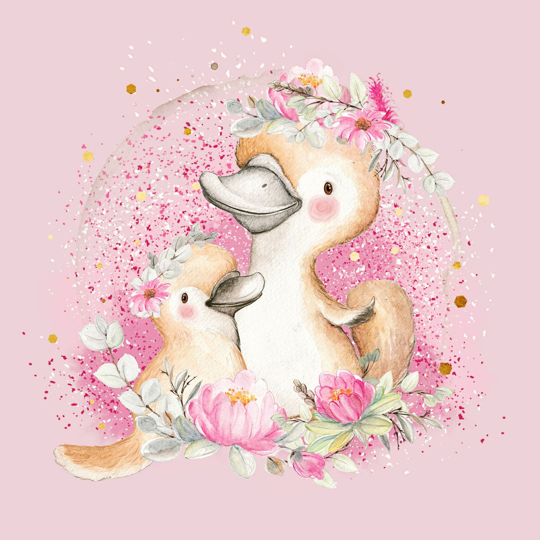 Design 470 Platypus Panel – full artwork close-up of the printed picture | Fabric by Missy Rose