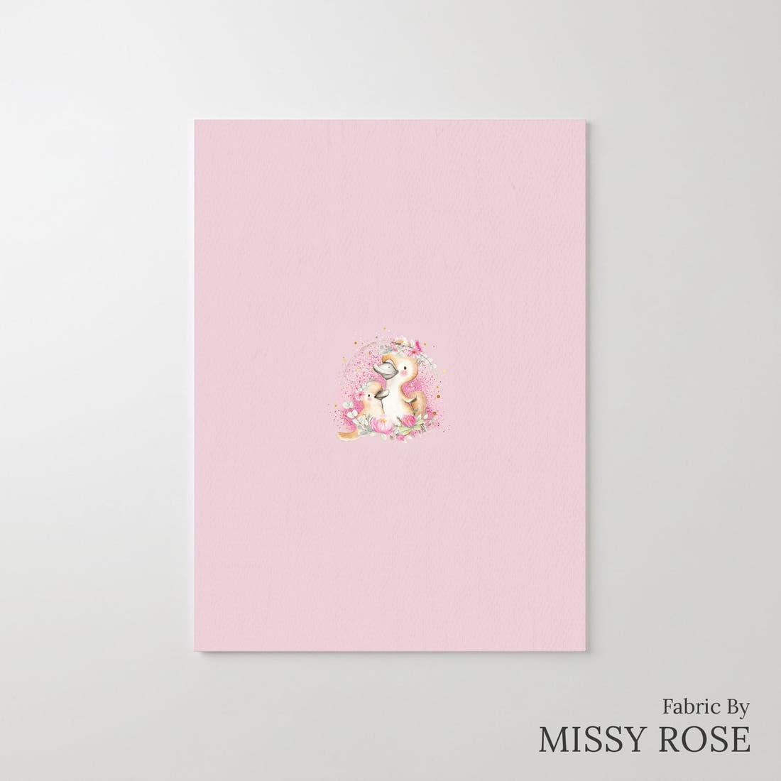 Design 470 Platypus Panel – printed fabric panel with centred picture, custom printed to order | Fabric by Missy Rose