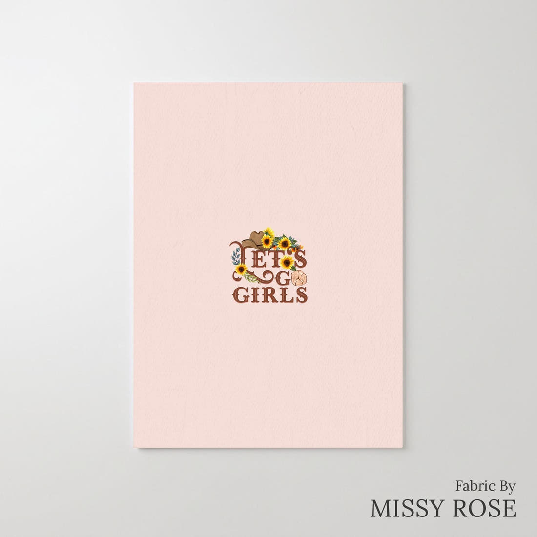 Design 472 Western Sunflower Panel – printed fabric panel with centred picture, custom printed to order | Fabric by Missy Rose