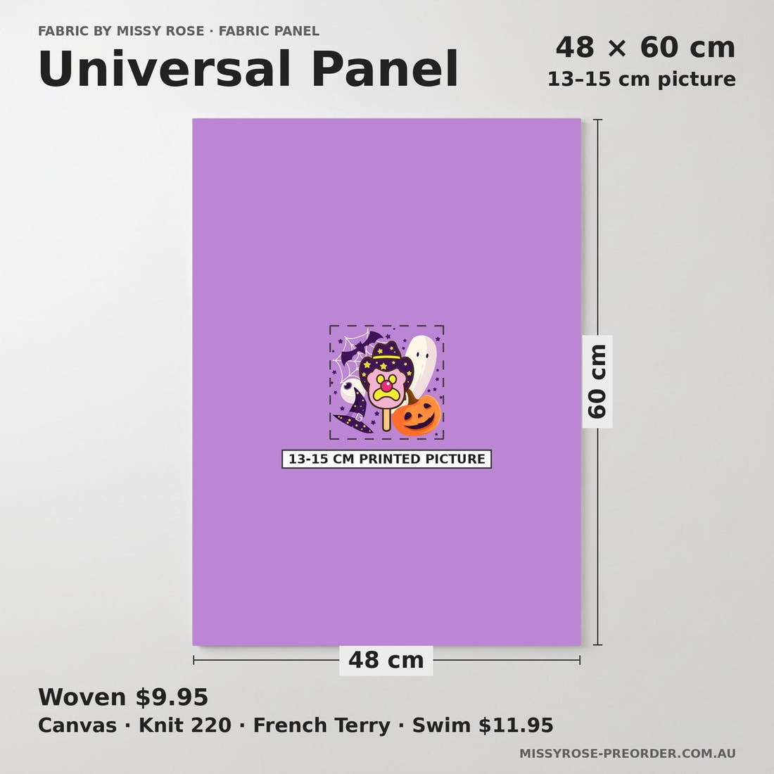 Design 473 Halloween Ice Cream Panel universal panel sizing – 13–15 cm printed picture on 48 × 60 cm fabric | Fabric by Missy Rose