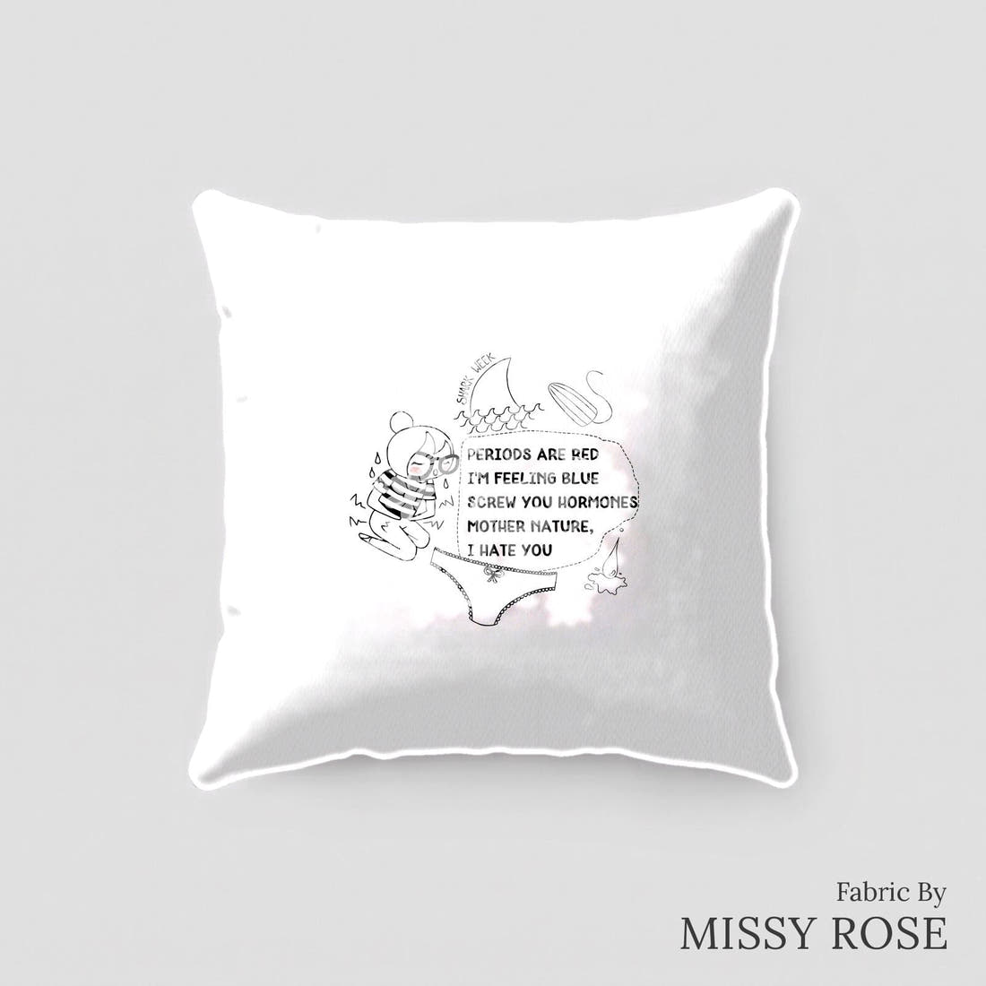 Design 478 Period Panel sewn into a cushion – see how the panel looks made up | Fabric by Missy Rose