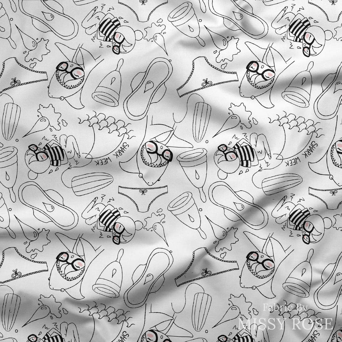 Design 478 Period Fabric draped fabric mockup – custom printed fabric by the metre | Fabric by Missy Rose