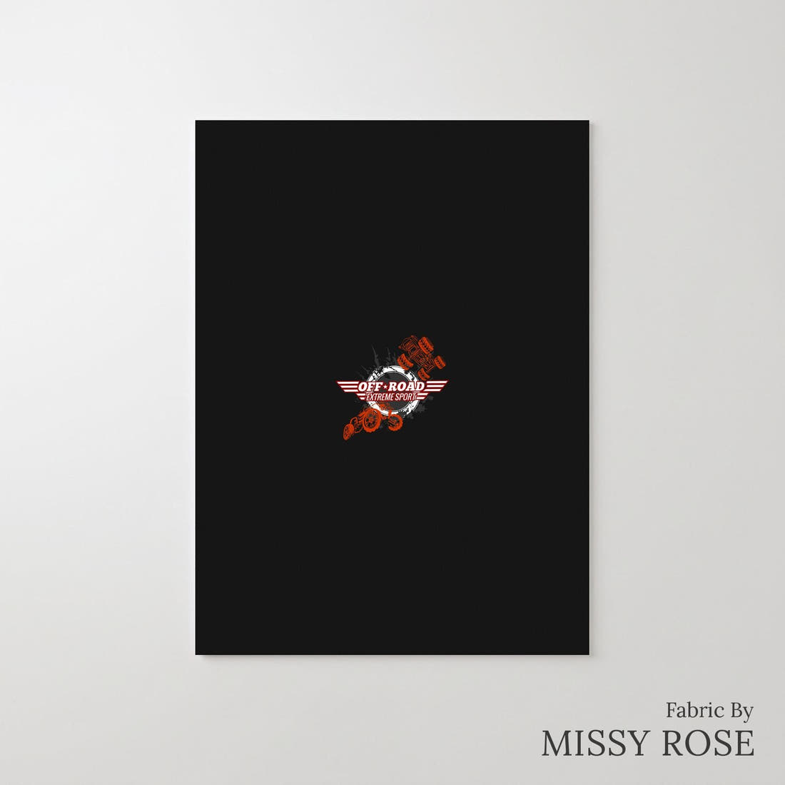 Design 480 Offroad Panel – printed fabric panel with centred picture, custom printed to order | Fabric by Missy Rose