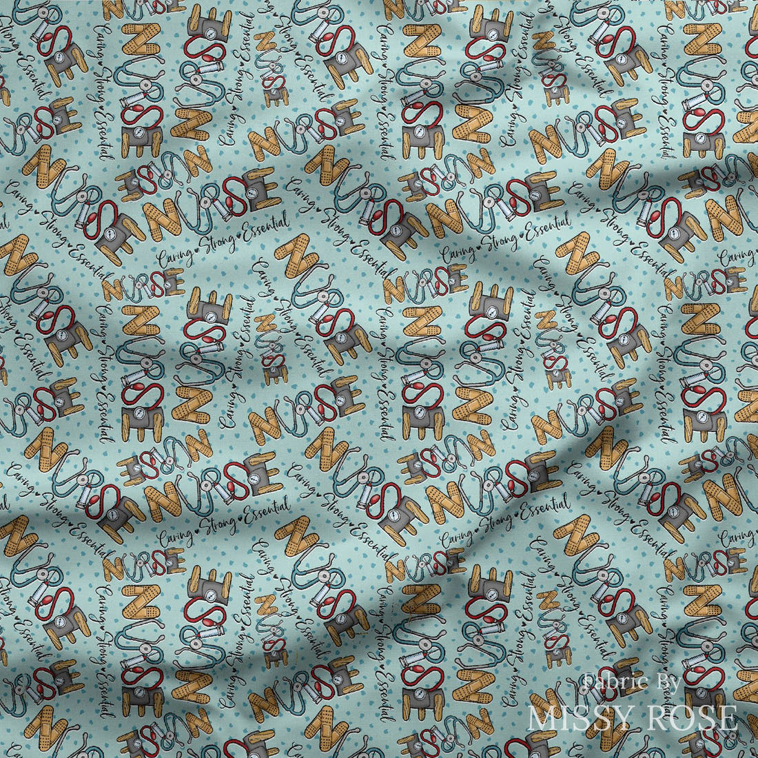 Design 482 Nursing Fabric draped fabric mockup – custom printed fabric by the metre | Fabric by Missy Rose