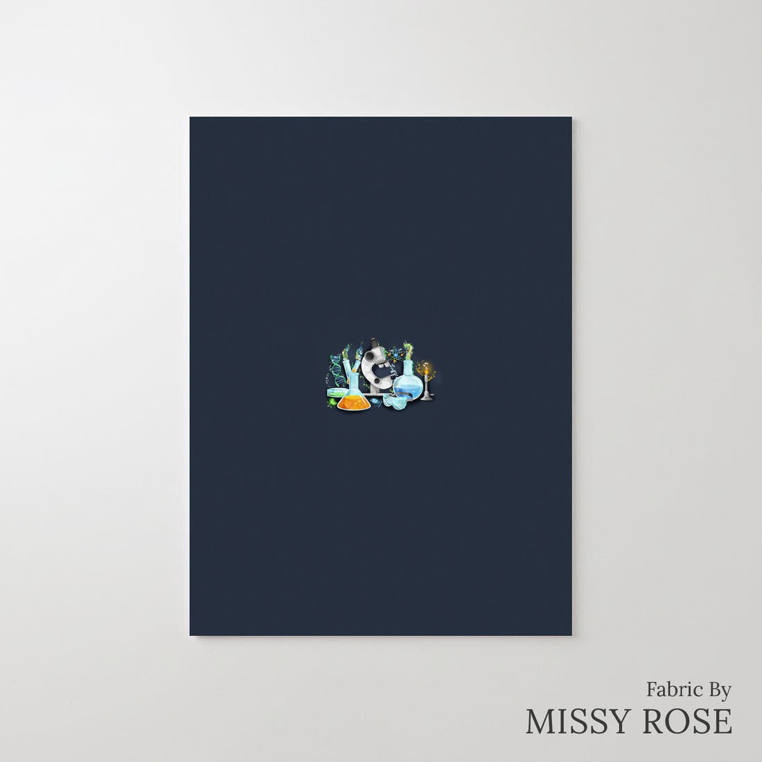 Design 487 Science Panel – printed fabric panel with centred picture, custom printed to order | Fabric by Missy Rose