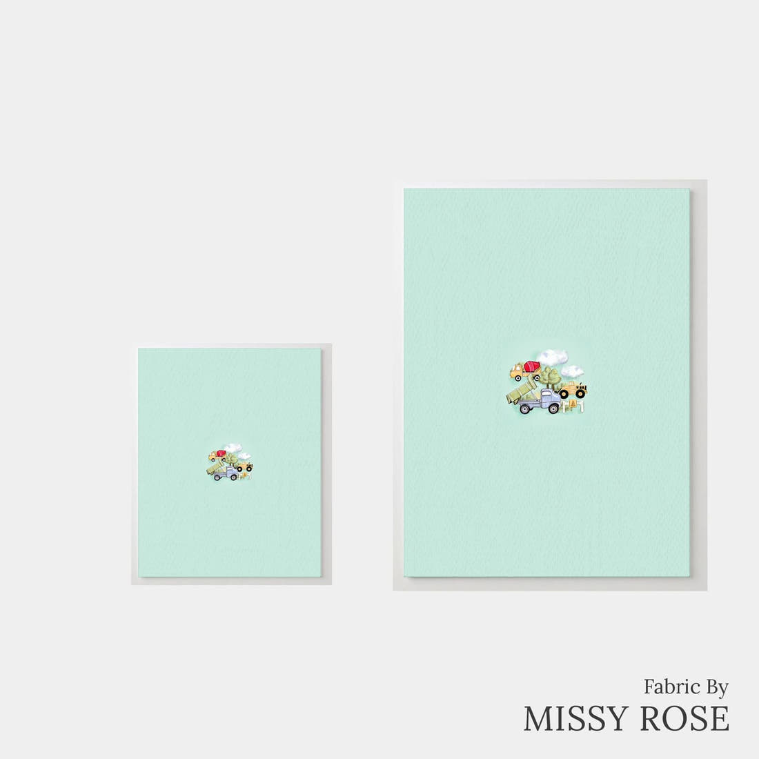 Design 488 Worksite Panel – universal and adult panel sizes side by side | Fabric by Missy Rose