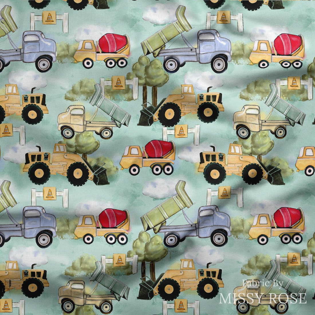 Design 488 Worksite Fabric draped fabric mockup – custom printed fabric by the metre | Fabric by Missy Rose