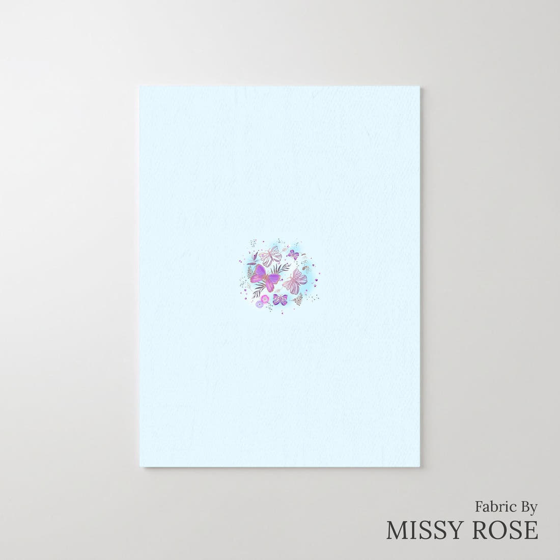 Design 489 Butterfly Panel – printed fabric panel with centred picture, custom printed to order | Fabric by Missy Rose