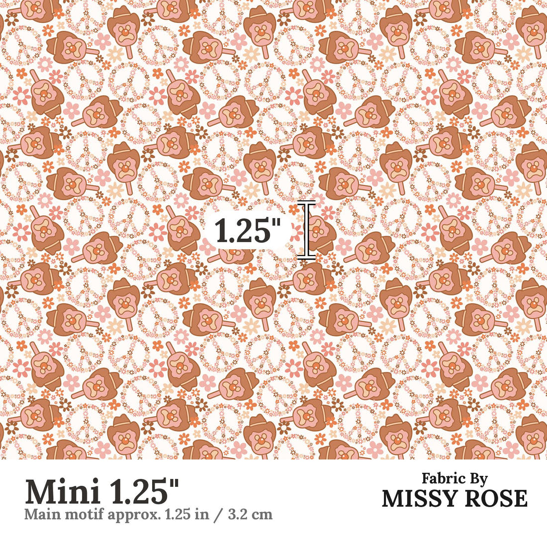 Design 49 Retro Ice Cream Fabric Mini 1.25" - print scale | Fabric by Missy Rose