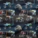 Design 490 - Navy Monster Truck Fabric