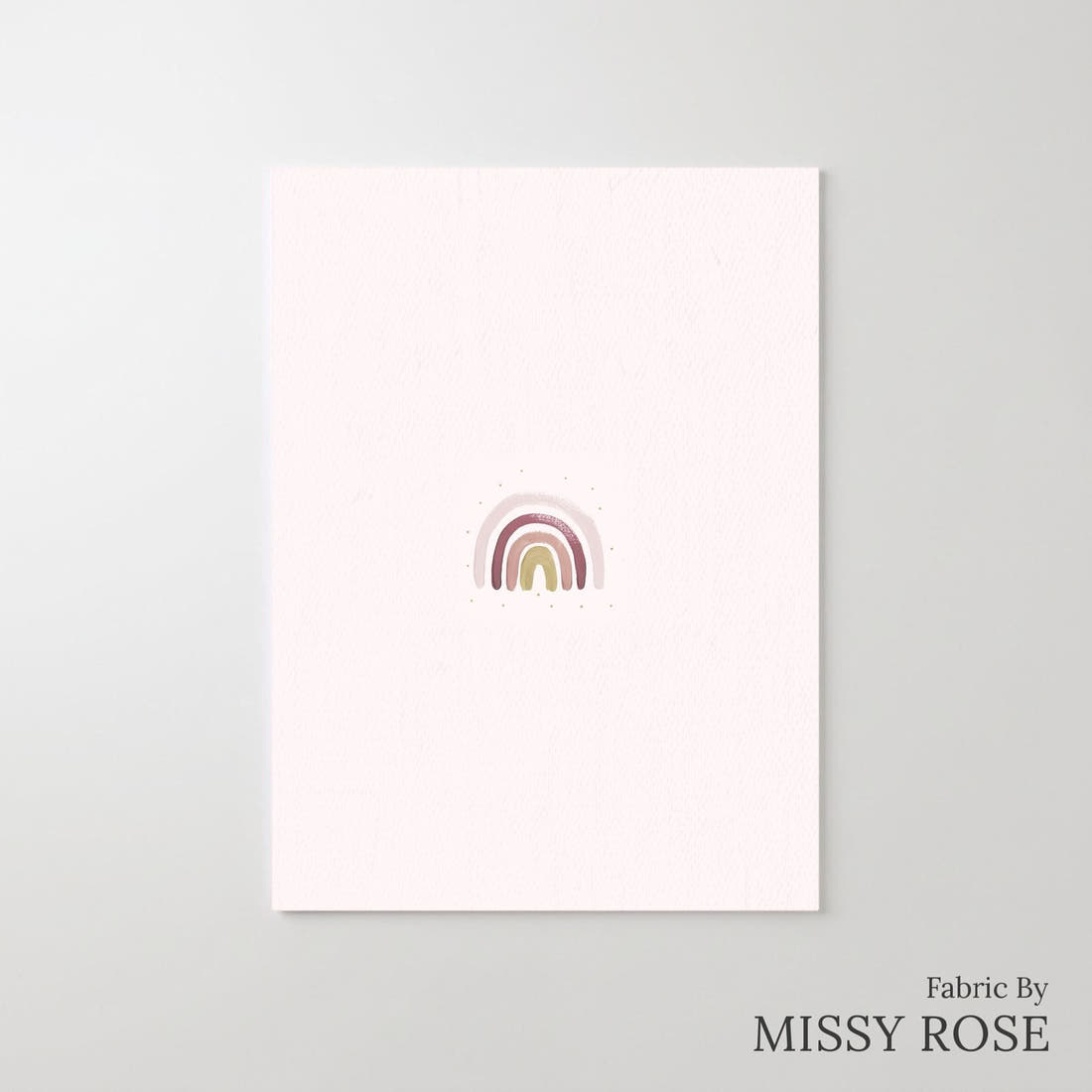 Design 495 Boho Rainbow Panel – printed fabric panel with centred picture, custom printed to order | Fabric by Missy Rose