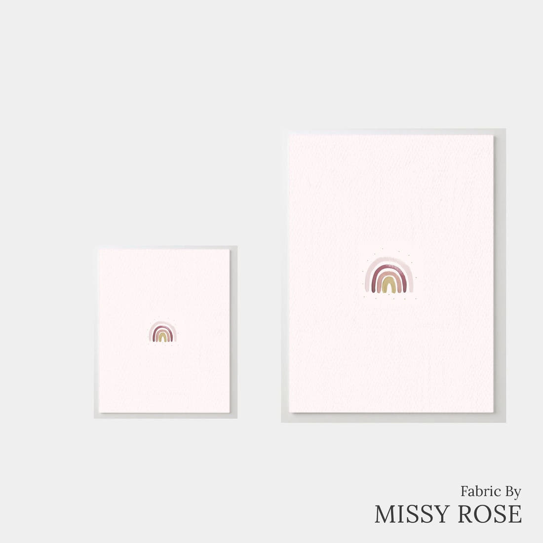 Design 495 Boho Rainbow Panel – universal and adult panel sizes side by side | Fabric by Missy Rose