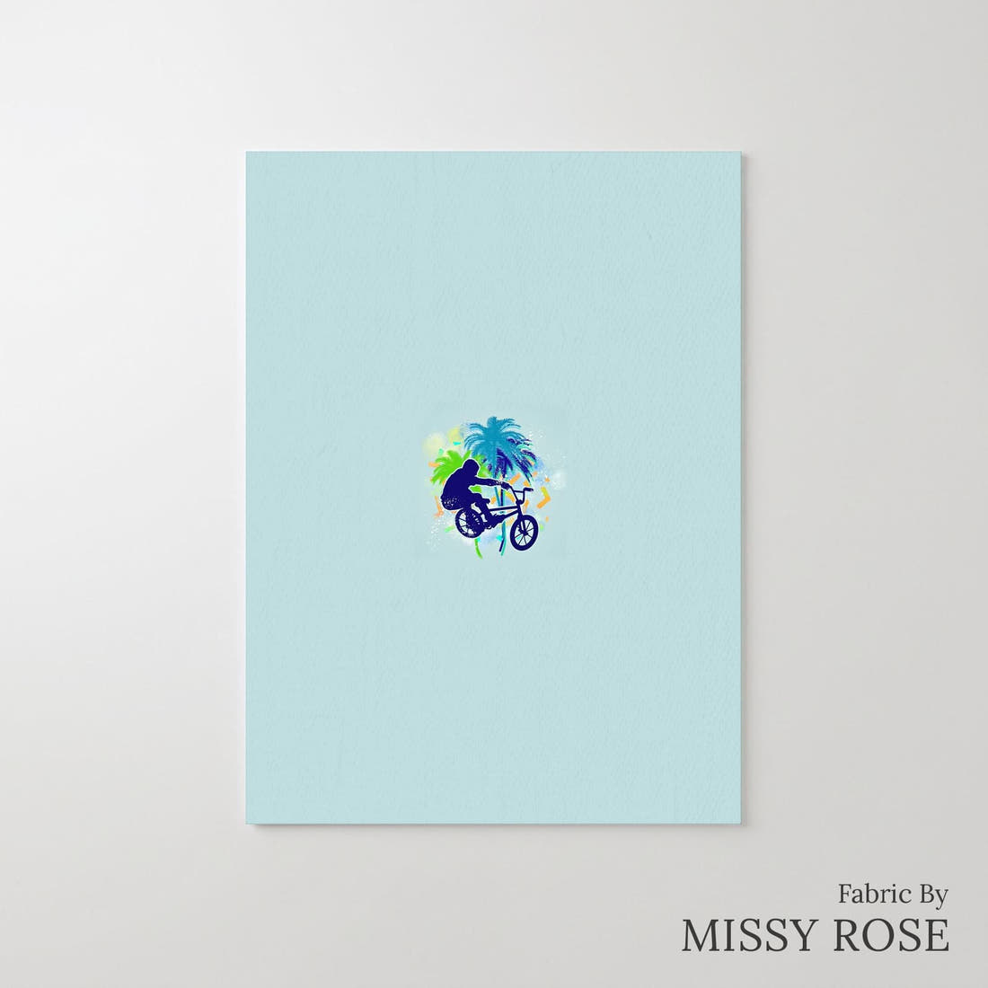 Design 497 BMX Panel – printed fabric panel with centred picture, custom printed to order | Fabric by Missy Rose