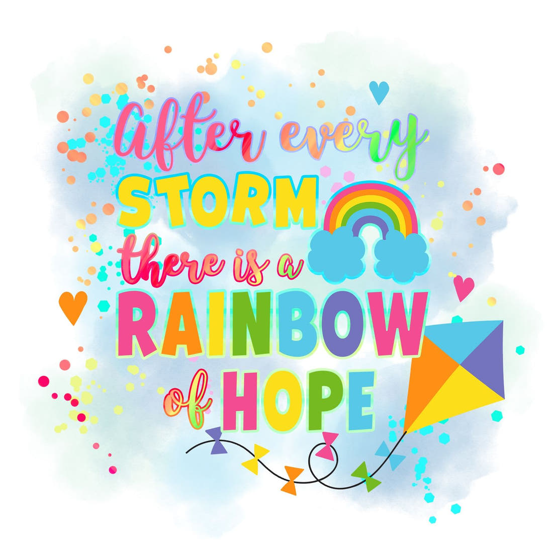 Design 498 Rainbow Baby Panel – full artwork close-up of the printed picture | Fabric by Missy Rose